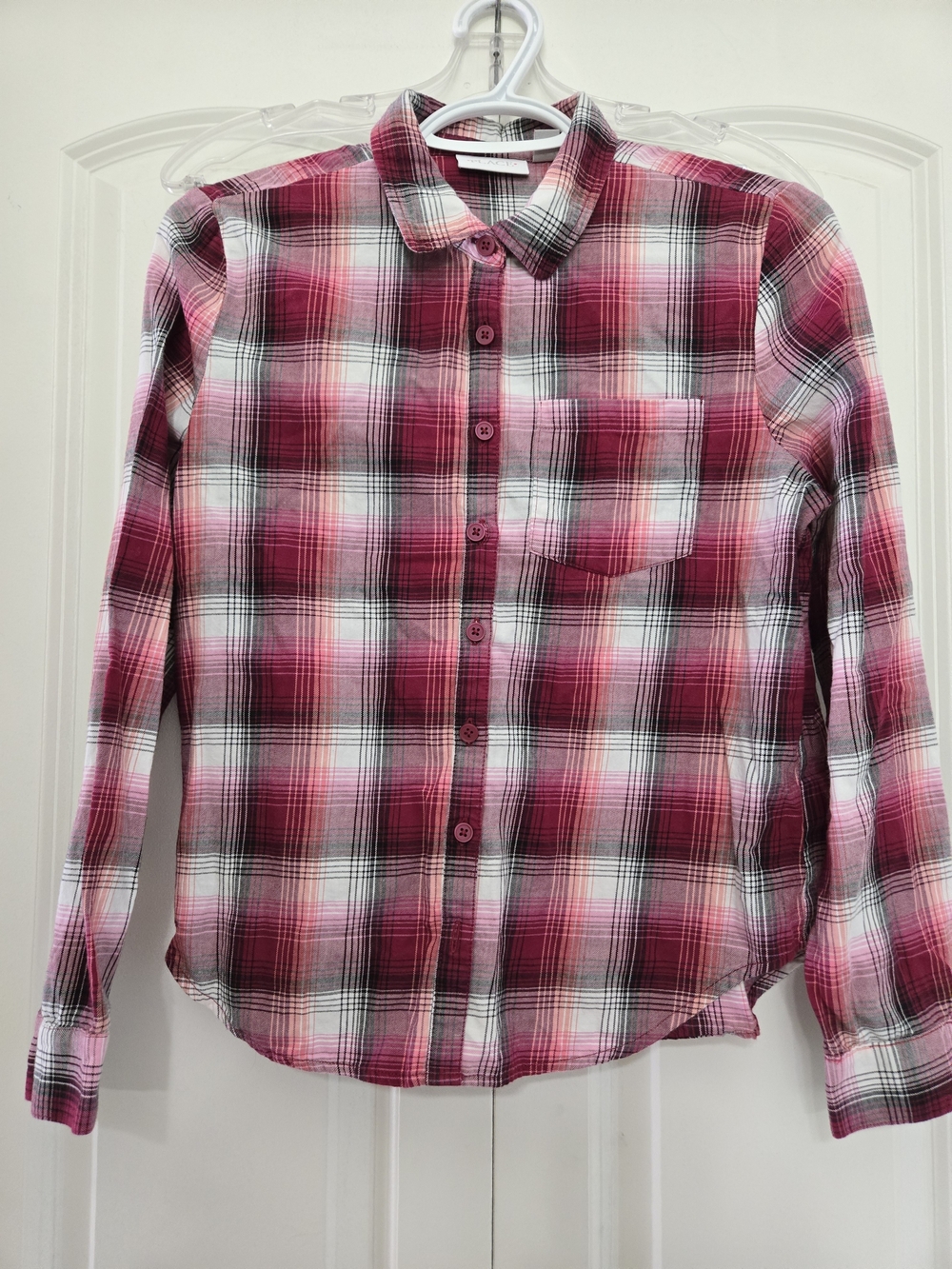 Children's Place Pink Plaid Long-Sleeve Button-Down Shirt